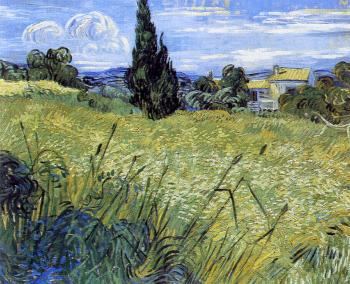 Vincent Van Gogh : Green Wheat Field with Cypress